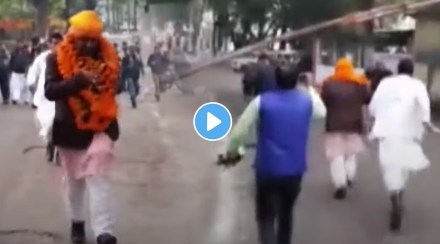 bjp minister upendra tiwari running viral video
