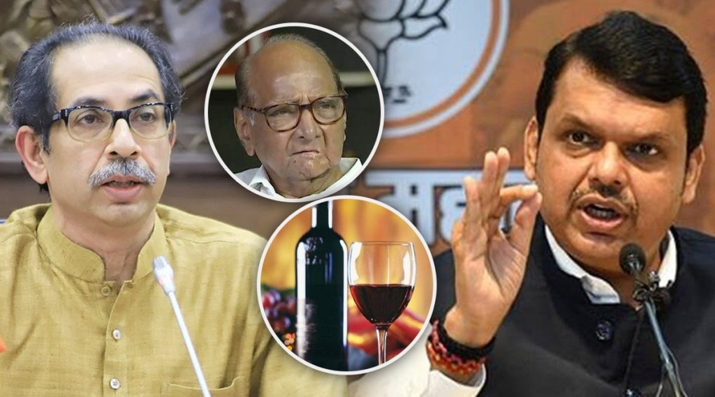 devendra fadnavis on sharad pawar reaction on wine selling