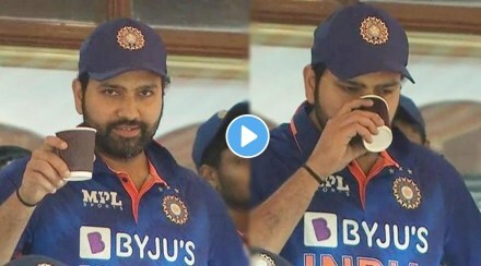 ind vs sl Watch video rohit sharma offered coffee to the cameraman