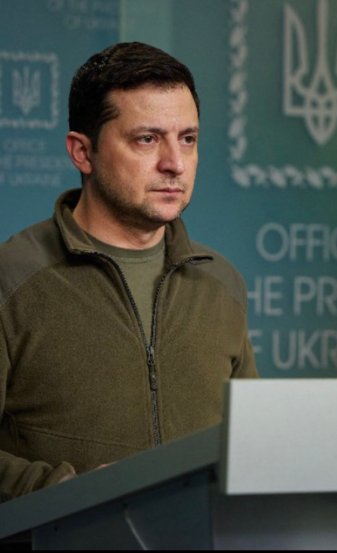 In military uniform defiant President Volodymyr Zelensky vows to defend Ukraine People called him real hero