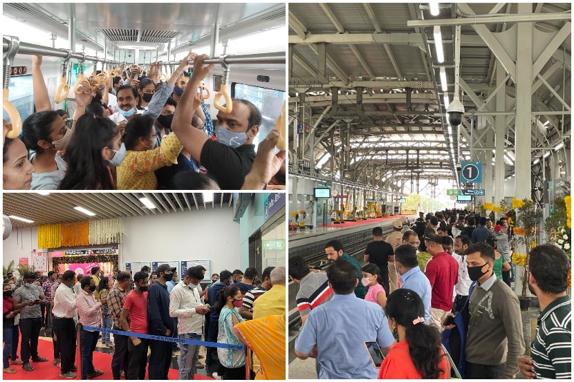 Pune Metro : पुणे, पिंपरी चिंचवडकरांनी मेट्रोतून प्रवासासाठी पहिल्याच दिवशी केली प्रचंड गर्दी