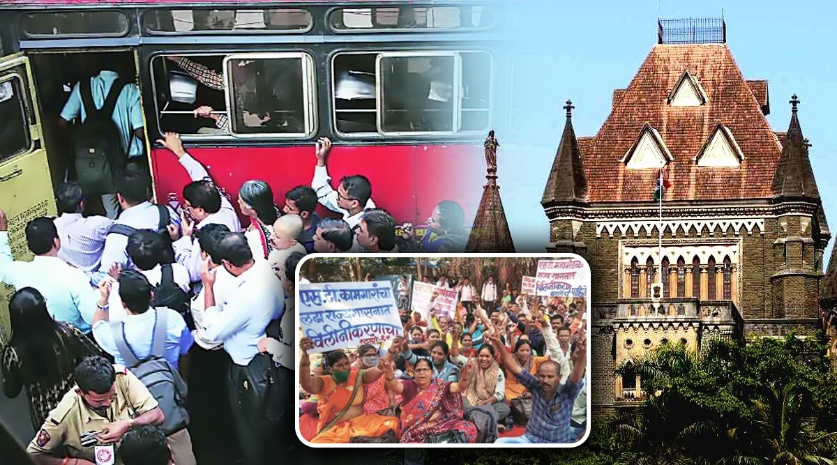 एसटीच्या संपकरी कर्मचाऱ्यांच्या विलिनीकरणाकर अंतिम भूमिका स्पष्ट करण्यासाठी मुंबई हायकोर्टाची राज्य सरकारला १५ दिवसांची मुदतवाढ