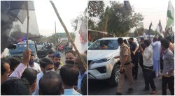 काळे झेंडे दाखवत ‘स्वभिमानी’च्या कार्यकर्त्यांनी रोखला गृह राज्यमंत्री सतेज पाटील यांचा वाहन ताफा!