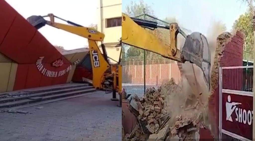 UP Illegal construction demolished at St Anthonys Girls School in Agra
