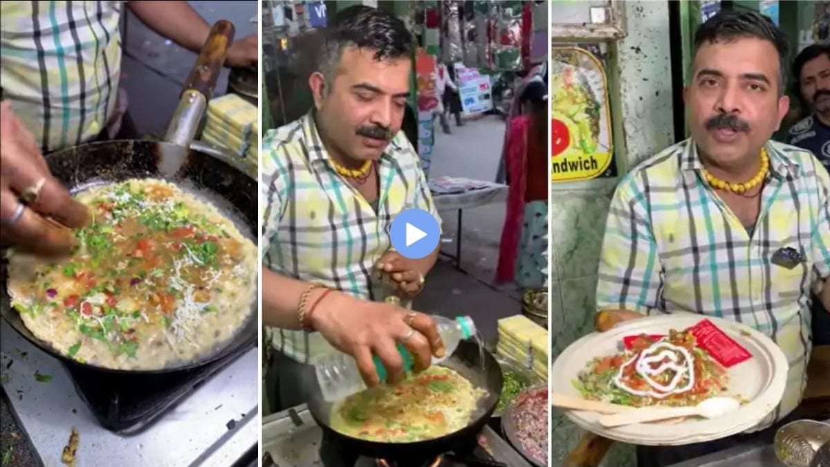 तेलाच्या जागी पाण्याच्या वापर करून त्याने बनवले ऑम्लेट; Viral Video