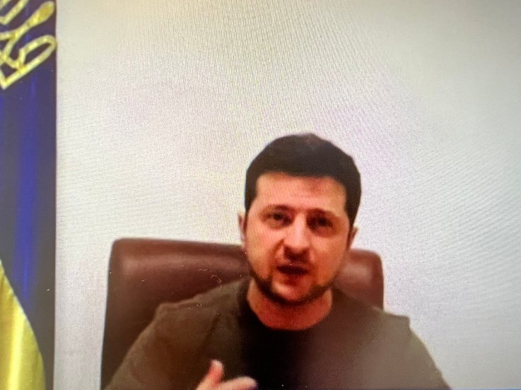 Prove youre with Ukraine volodymyr zelenskyy speech in European Parliament on Russian attack