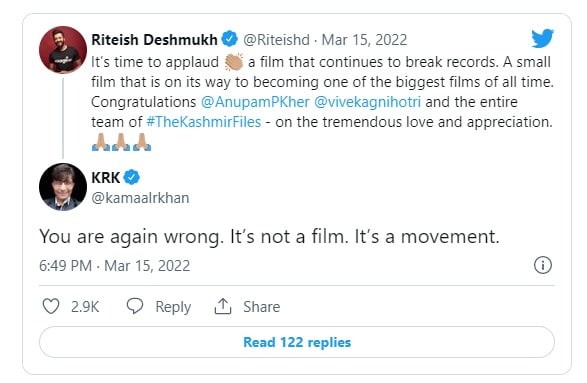 Riteish Deshmukh Trolled For Tweet About The Kashmir Files