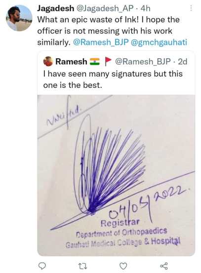 Weird Signature Photo Goes Viral Users Did Hilarious Comment On It