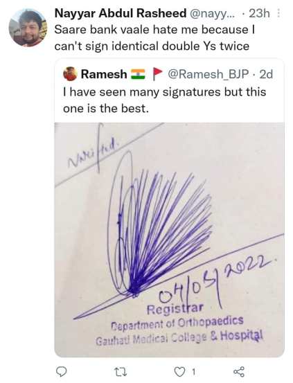 Weird Signature Photo Goes Viral Users Did Hilarious Comment On It