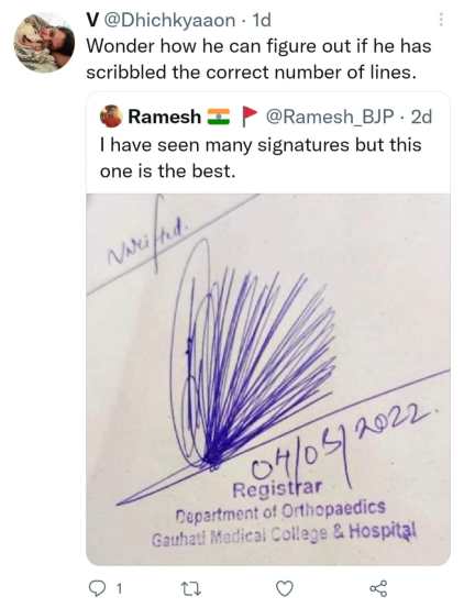 Weird Signature Photo Goes Viral Users Did Hilarious Comment On It