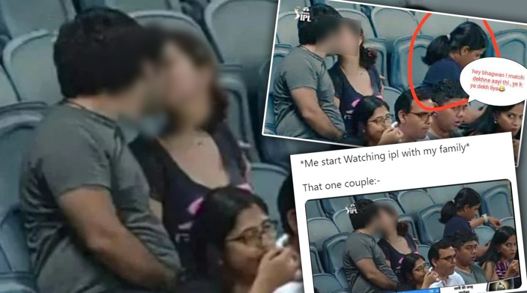 Couple kissed during match