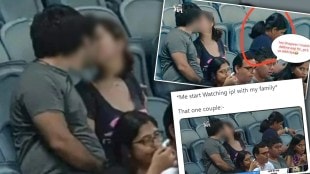 Couple kissed during match