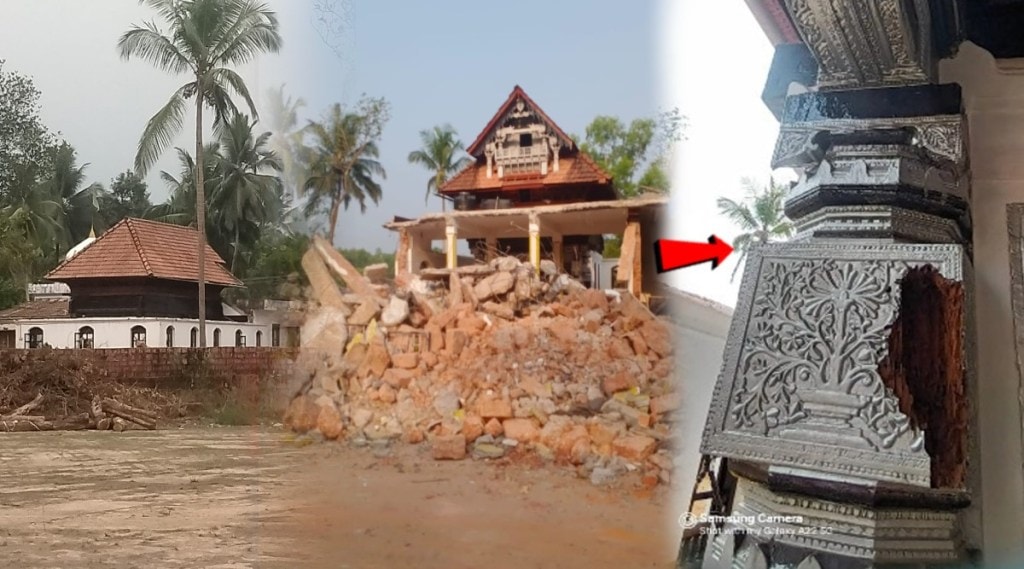 Hindu temple like structure found during renovation of mosque