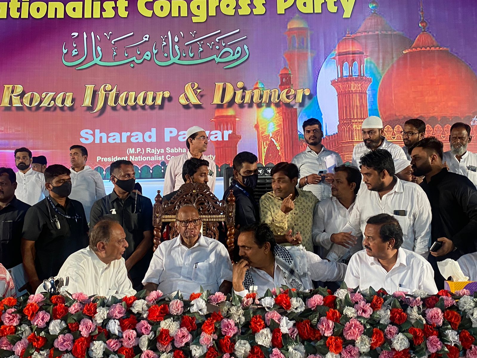 NCP organize Iftar party in Mumbai Sharad Pawar Supriya Sule And Party leaders were present