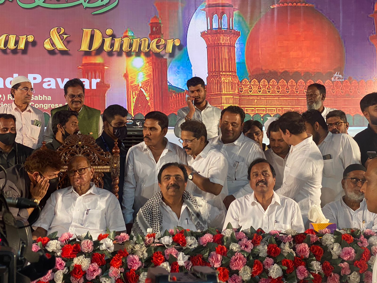 NCP organize Iftar party in Mumbai Sharad Pawar Supriya Sule And Party leaders were present