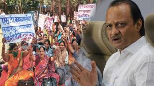 ajit pawar st workers protest