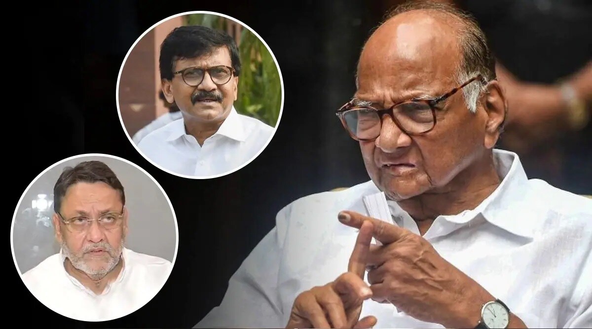 Sharad Pawar meets PM Modi raises issue of ED action Against Sanjary Raut Talk About MVM Government