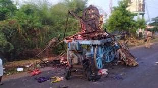 11 killed after temple chariot hits high-tension cable during procession