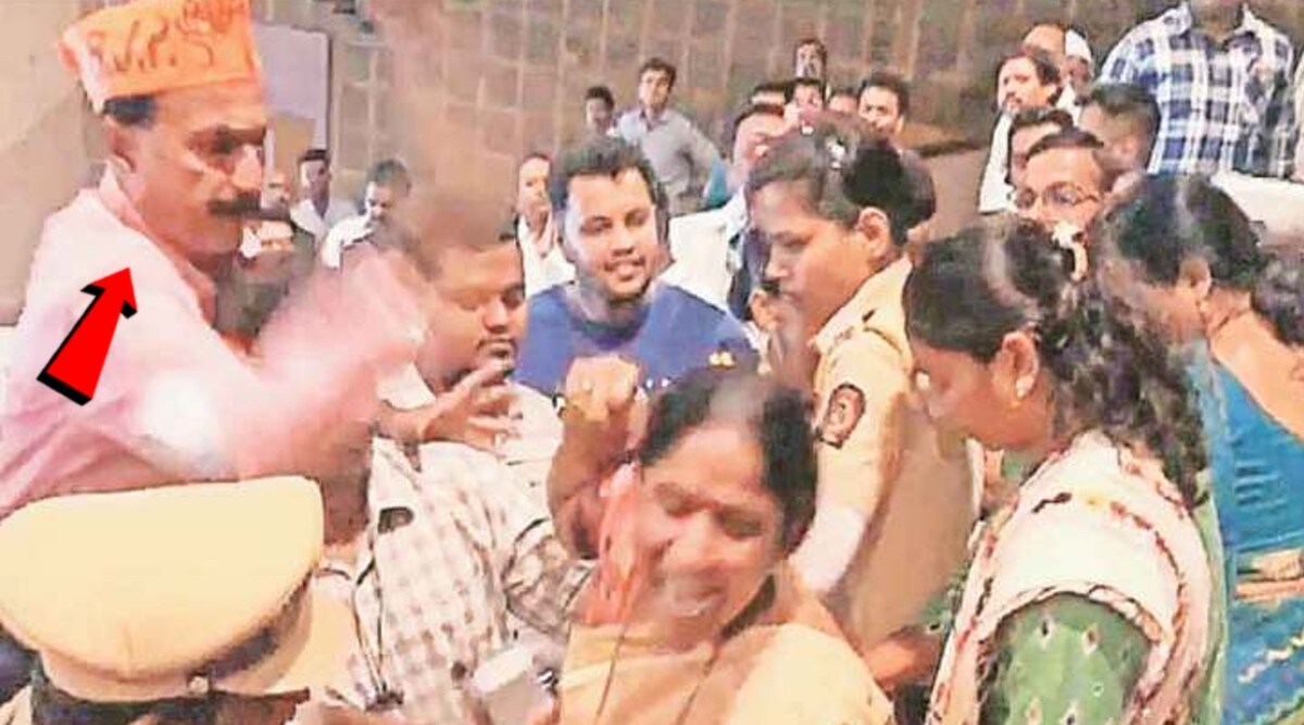 Smriti Irani faces protests by NCP Congress over price rise during Pune visit