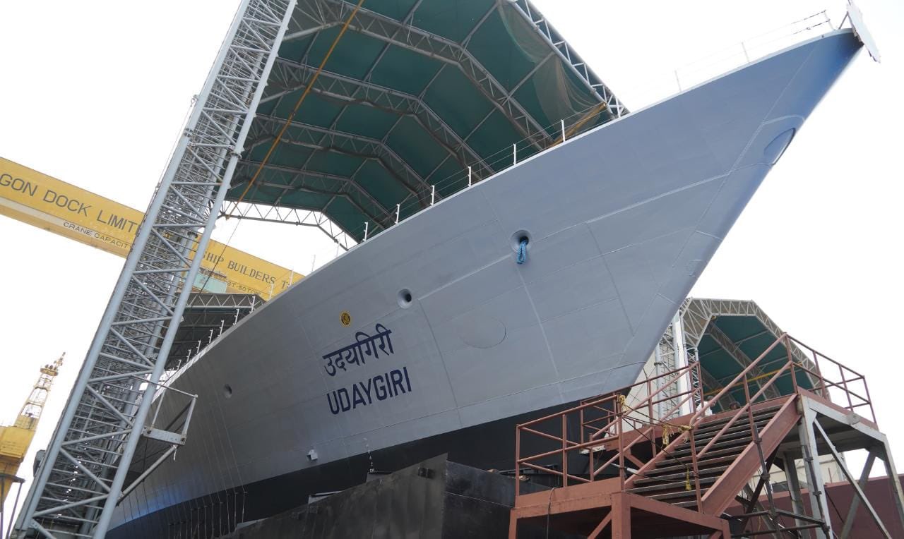 नौदलाच्या Project 17A Frigates या प्रकल्पाअंतर्गत पाणबुडी विरोधी कारवाईसाठी 'उदयगिरी' युद्धनौका बांधली जात आहे (फोटो - Indian Navy)