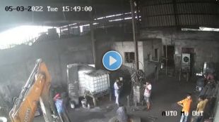 JCB Tyre Explodes