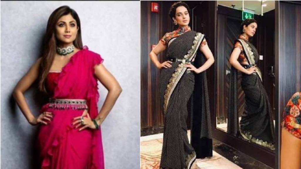 saree with belt