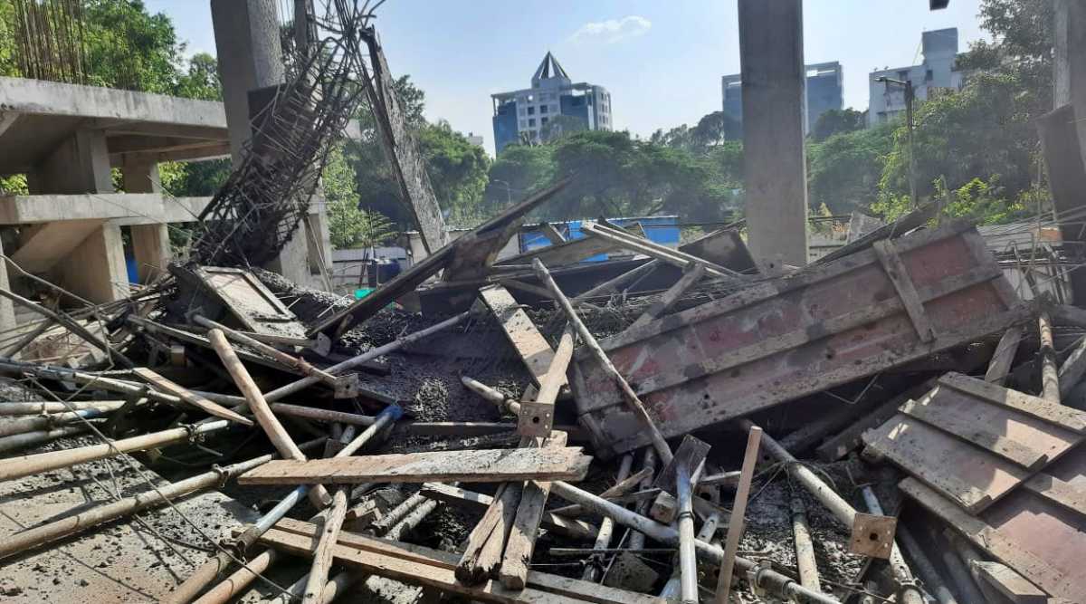पुणे : वानवडीत बांधकाम सुरू असतानाच सभागृहाचा स्लॅब कोसळला, पाच जण जखमी