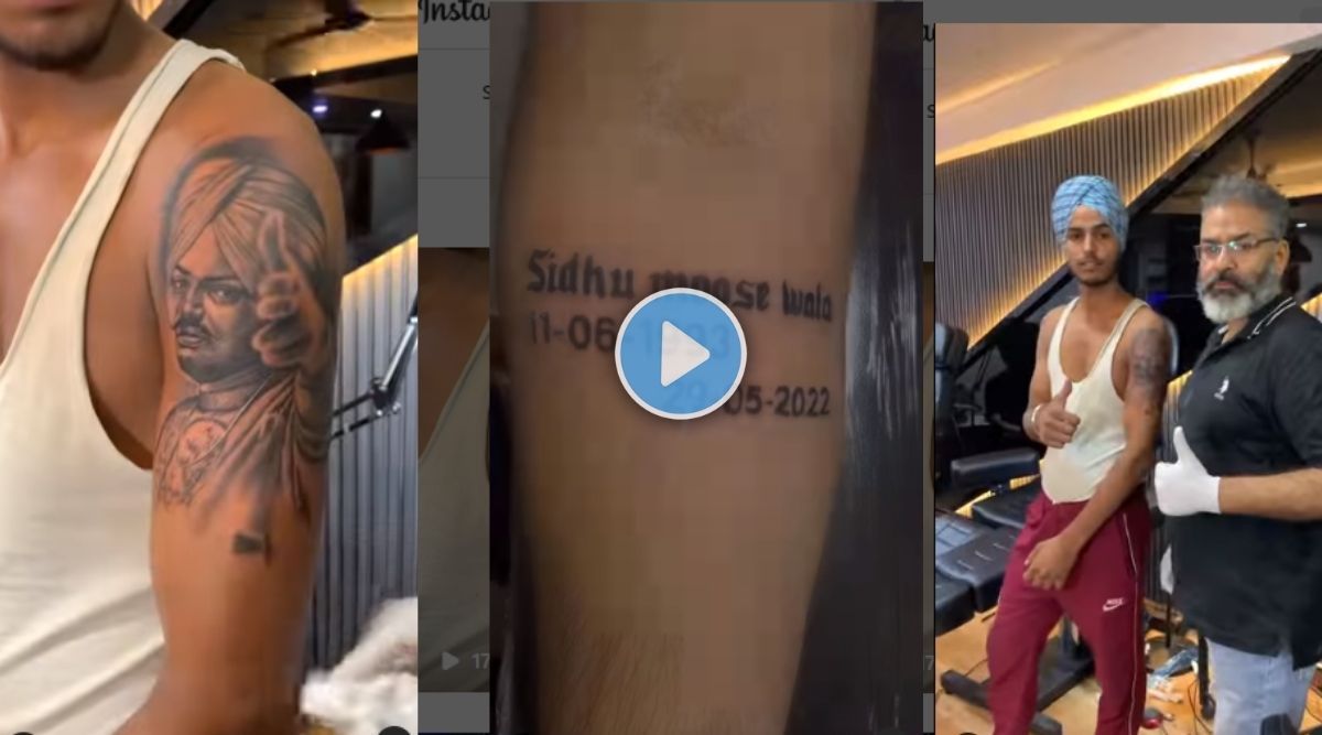 सिद्धू मुसेवालाला अनोखी श्रद्धांजली; चाहत्याने गोंदवला खास टॅटू, Video  viral | viral video Fan pay tribute by making Tattoo of moose wala
