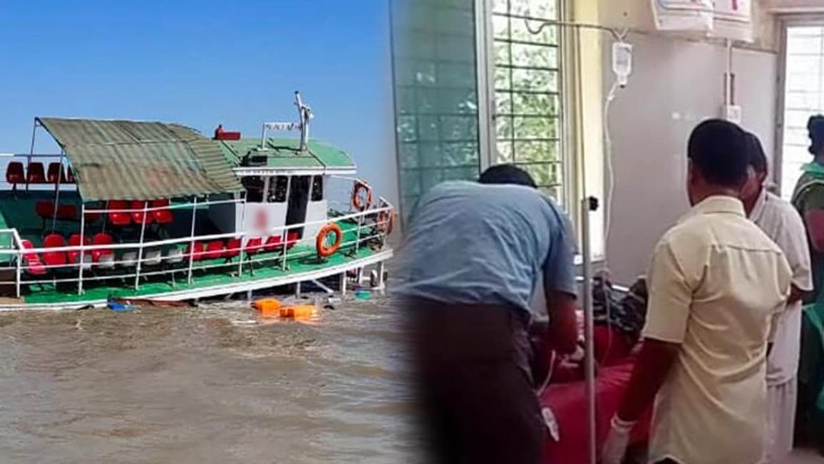 Sindhudurg Malvan coast Tourist boat sink