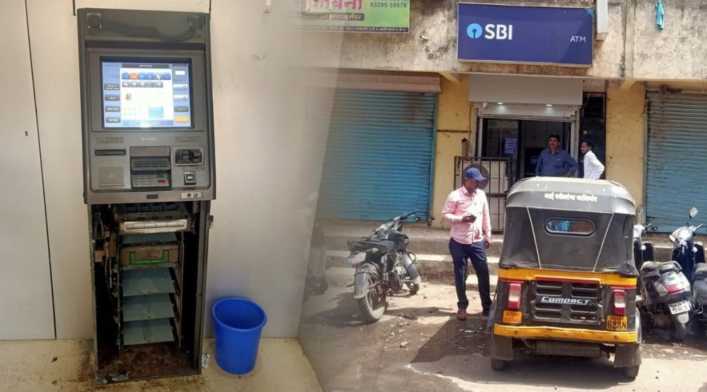 विरारमध्ये चोरट्यांचा सिनेस्टाईल दरोडा, गॅस कटरने ATM फोडून १७ लाख केले लंपास