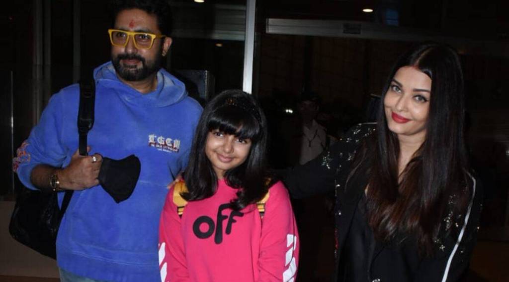 aishwarya rai spotted at airport, aishwarya rai leaves for cannes with daughter