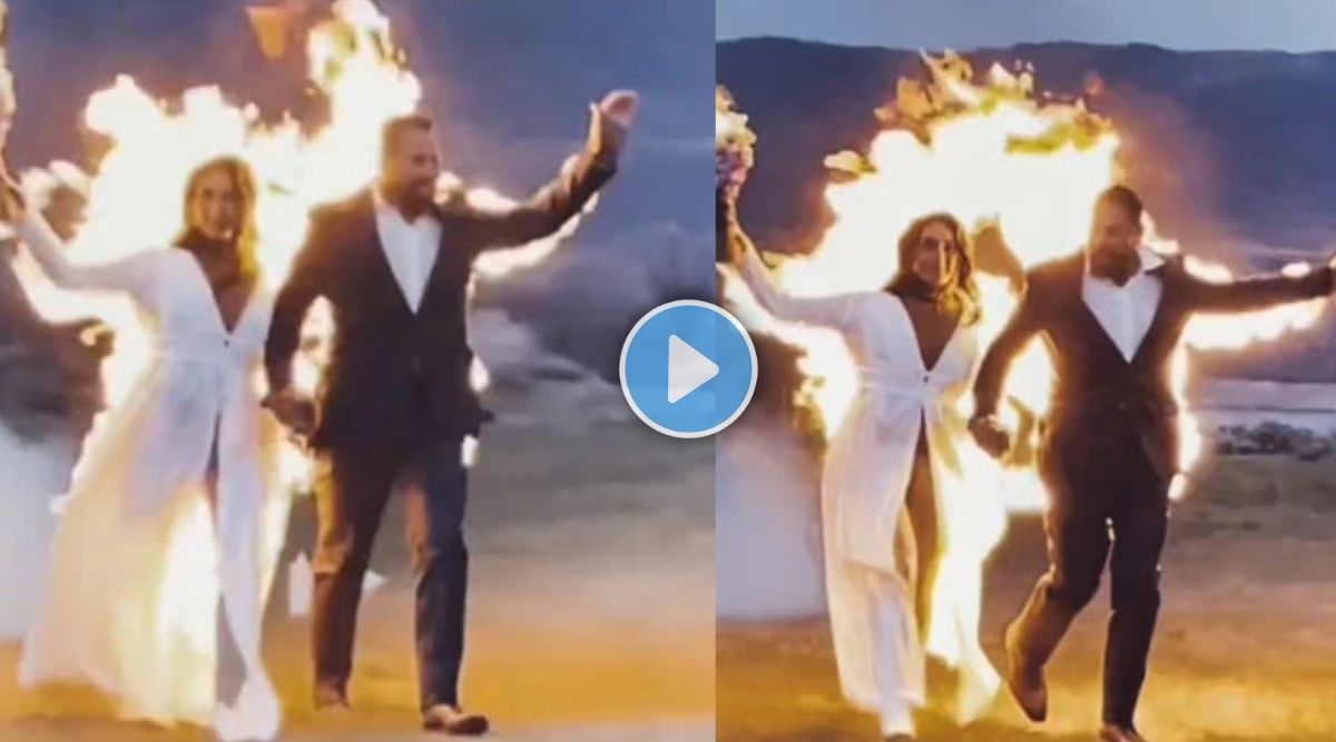 fire on cloths in wedding