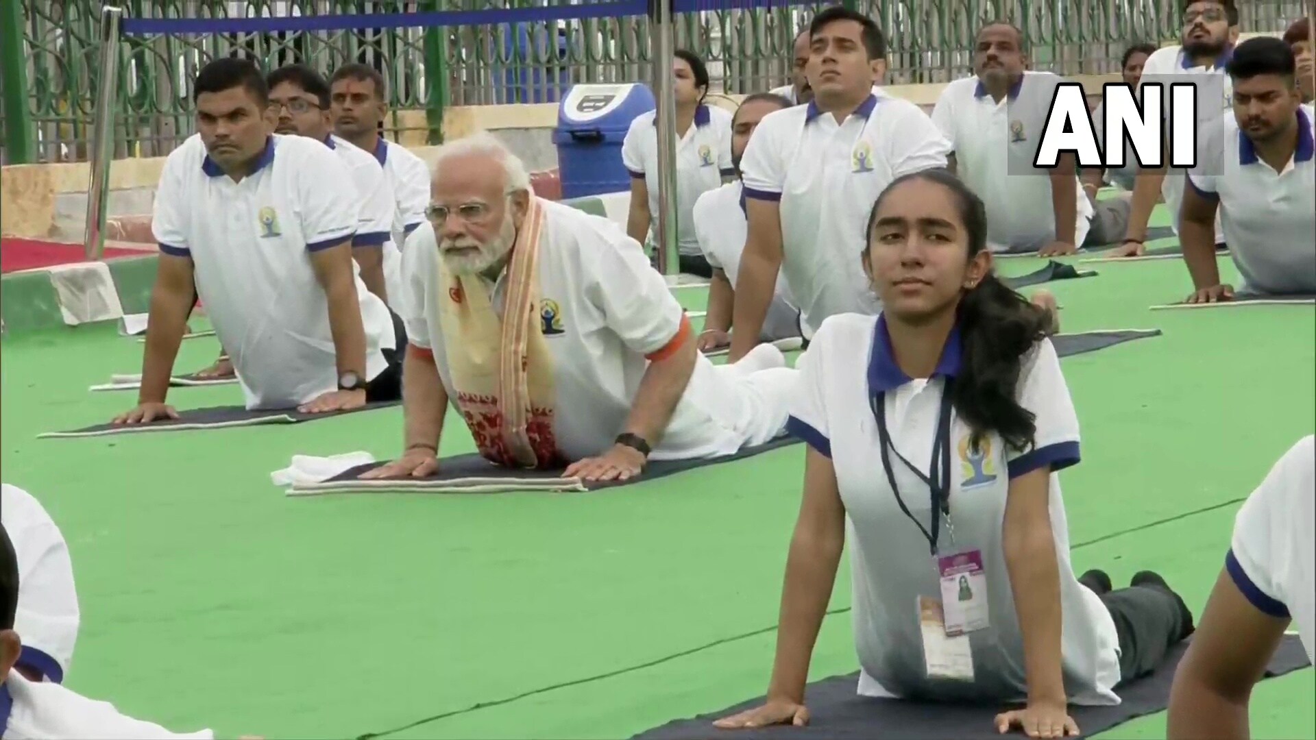 International Yoga Day 2022 PM Narendra Modi perform yoga aasans photos