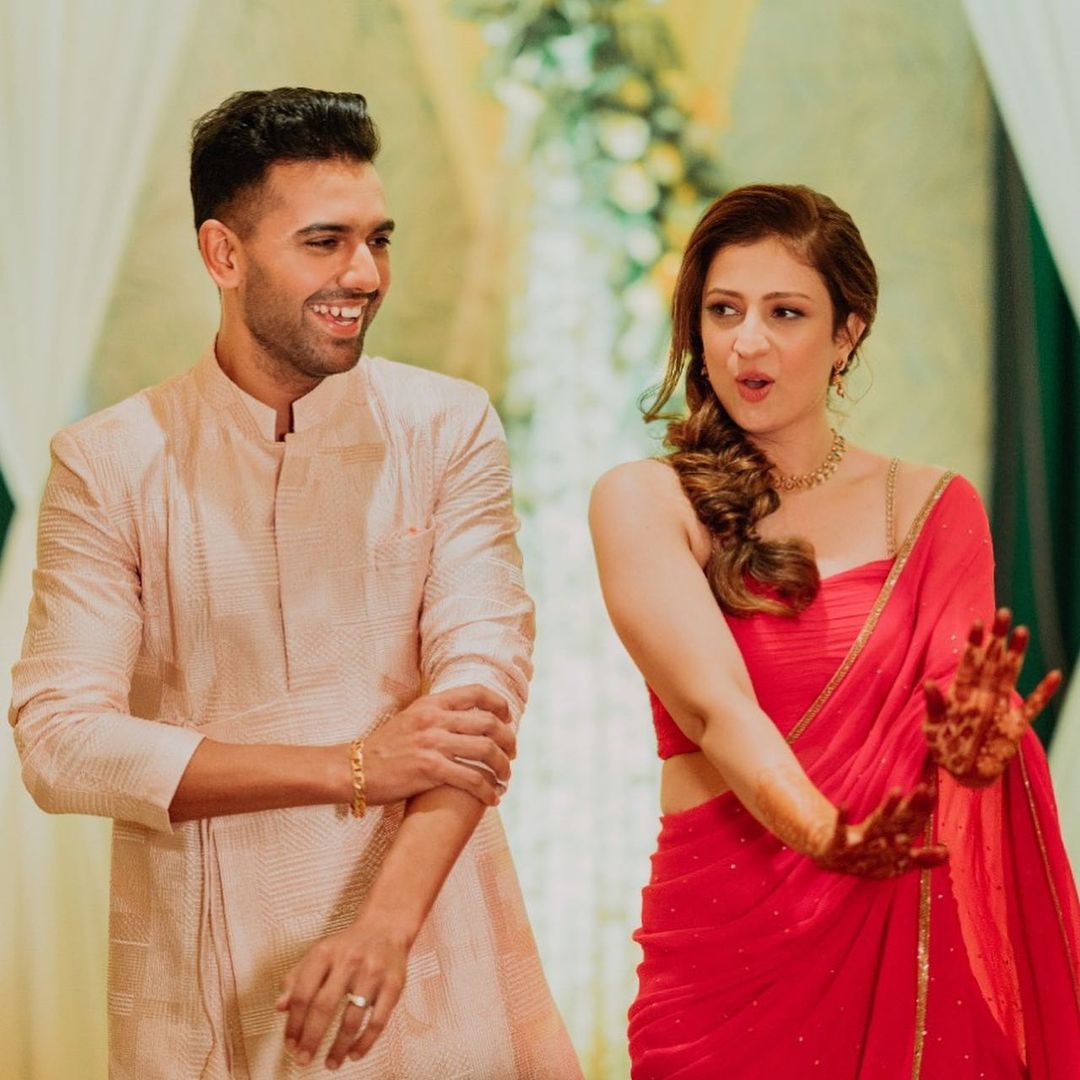 Deepak Chahar and Jaya Bhardwaj