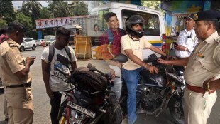 Mumbai Police taking Strict action against helmetless pillion riders