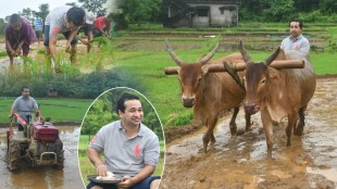 photos bjp leader nitesh rane farming at Kokan Farm