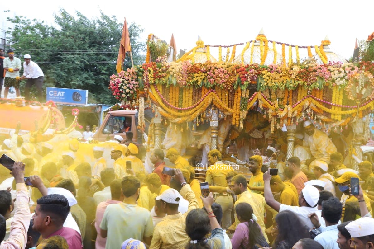 Saint Dyaneshwar Maharaj Palki Jejuri Maharashtra