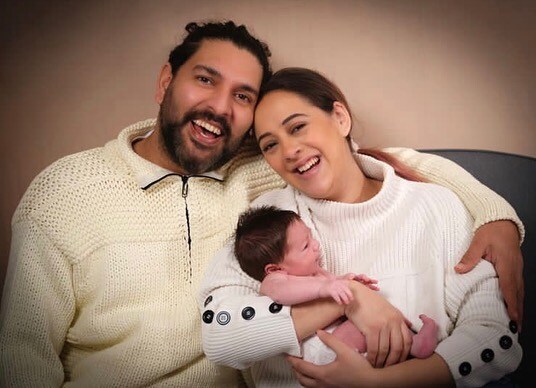 Yuvraj Singh hazel keech son name and photo