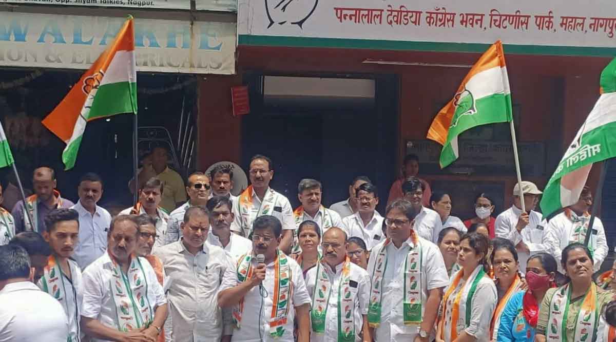 nagpur congress protest