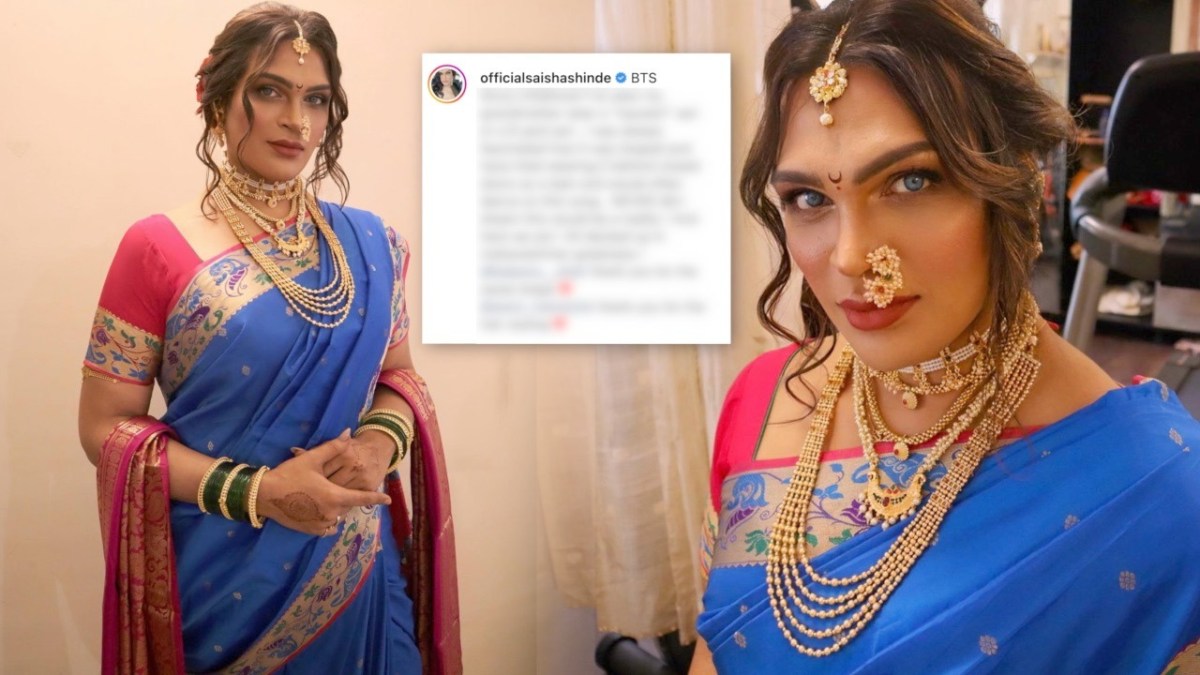 , nauvari saari, saisha shinde viral photo,