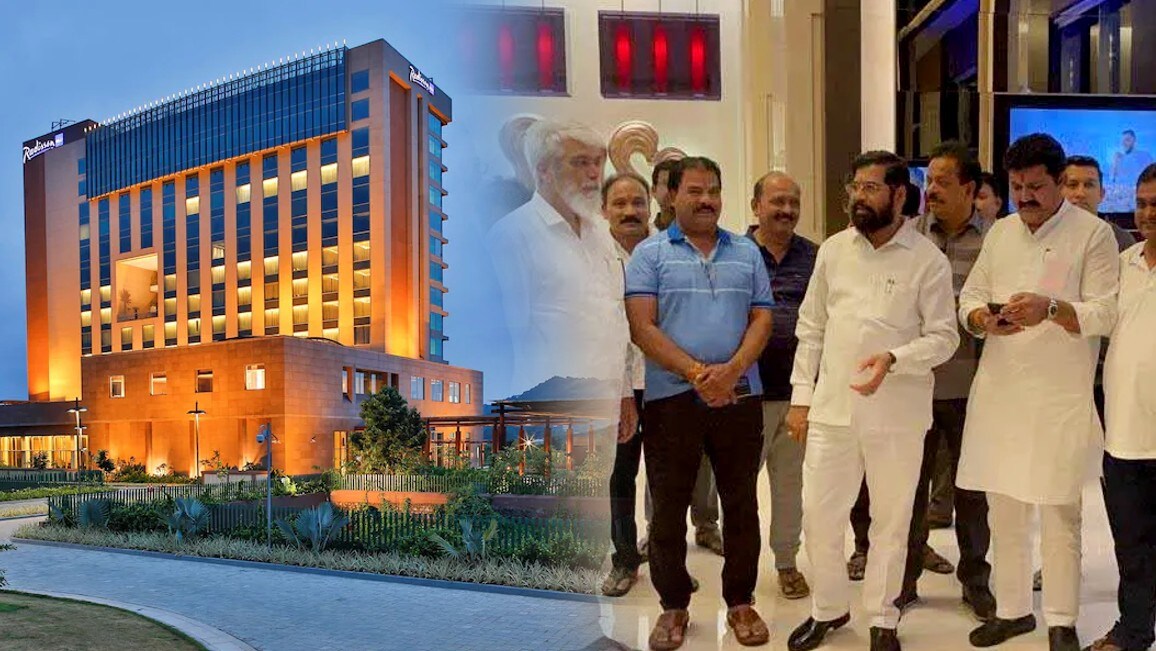 shiv sena rebel radisson blu hotel guwahati