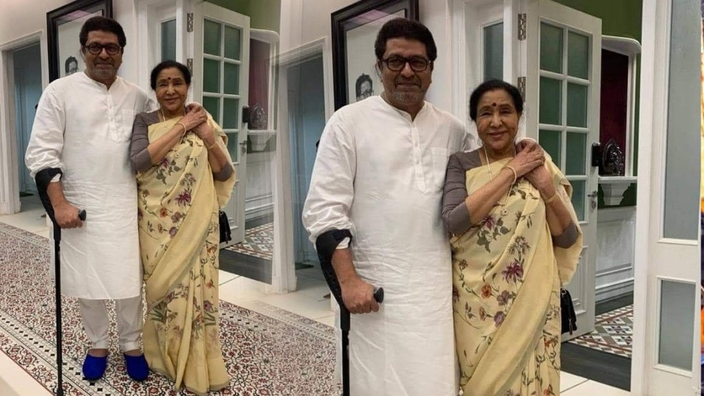 Asha Bhosle visit Raj Thackeray home