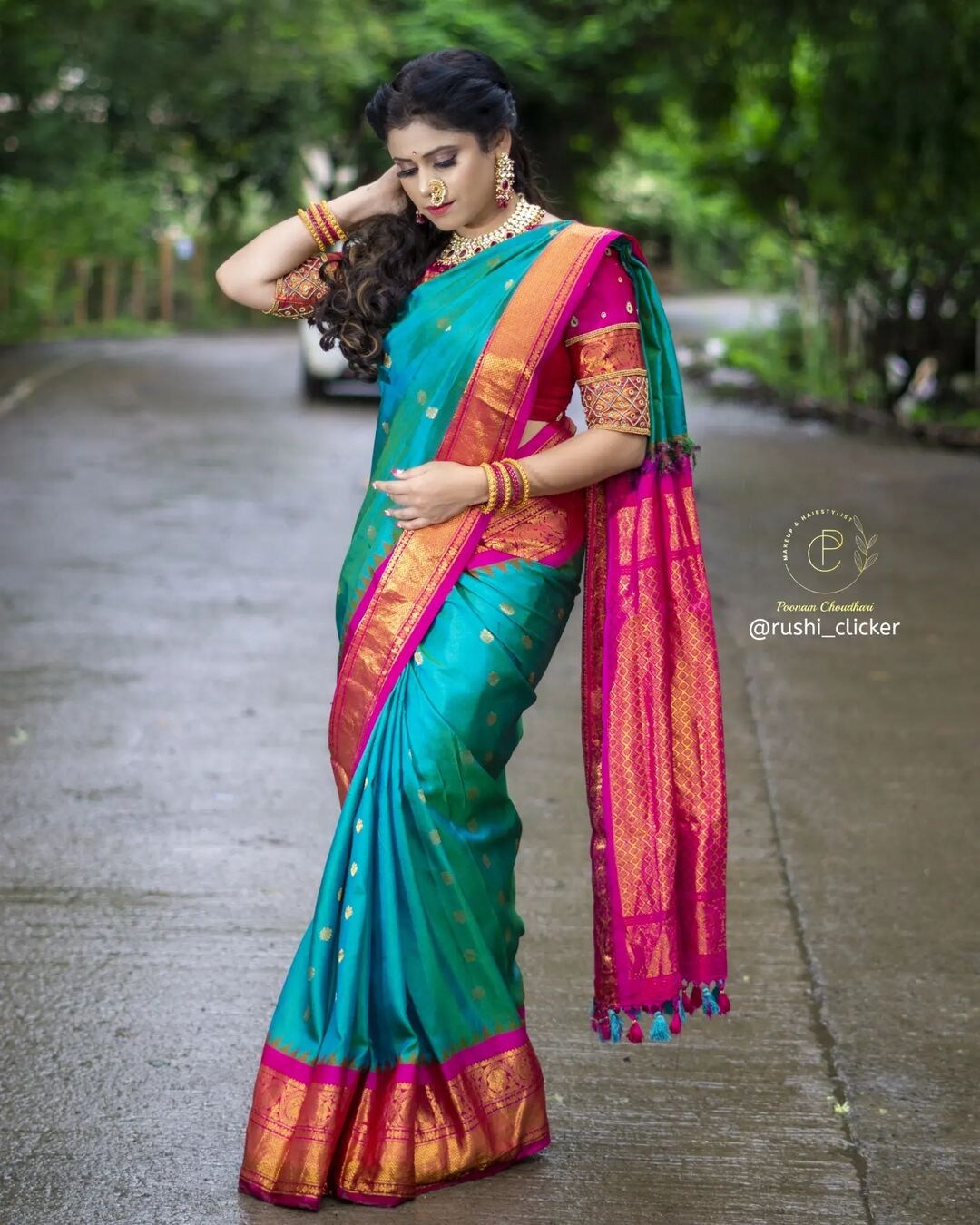 Ashvini Mahangade Saree Look Photos