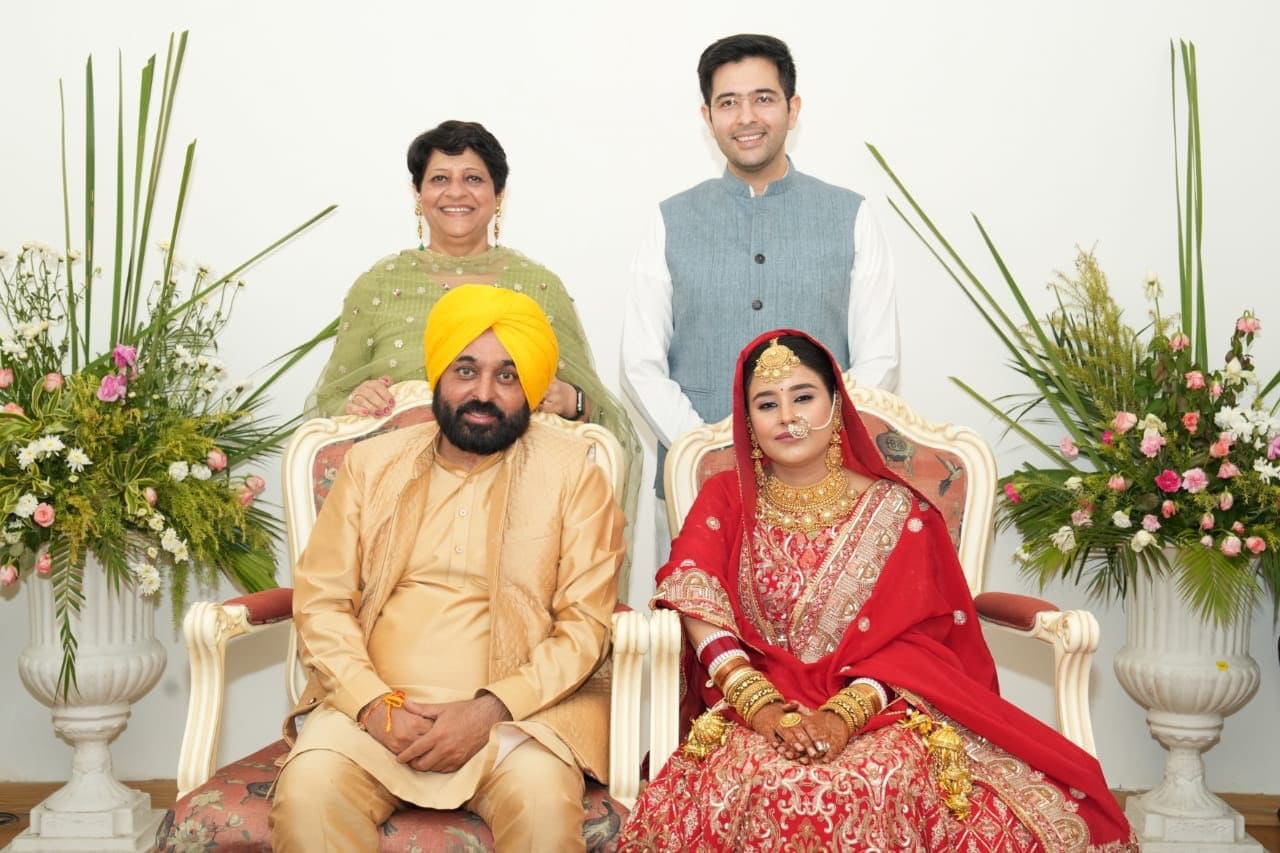 punjab cm bhagwant mann wedding photos