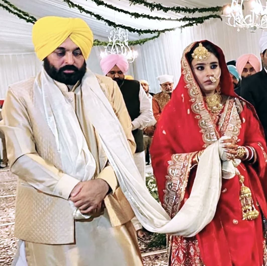 punjab cm bhagwant mann wedding photos