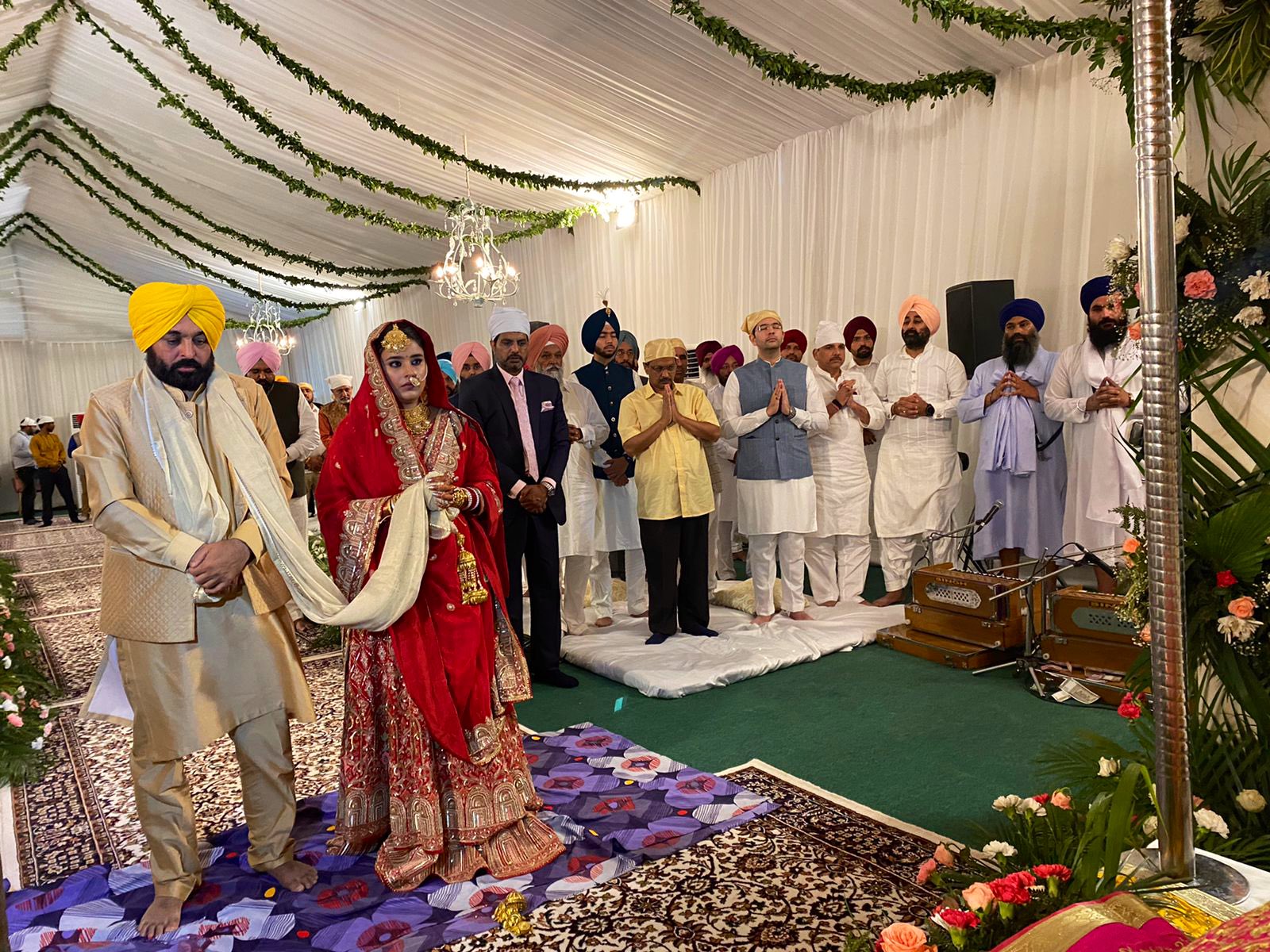 punjab cm bhagwant mann wedding photos