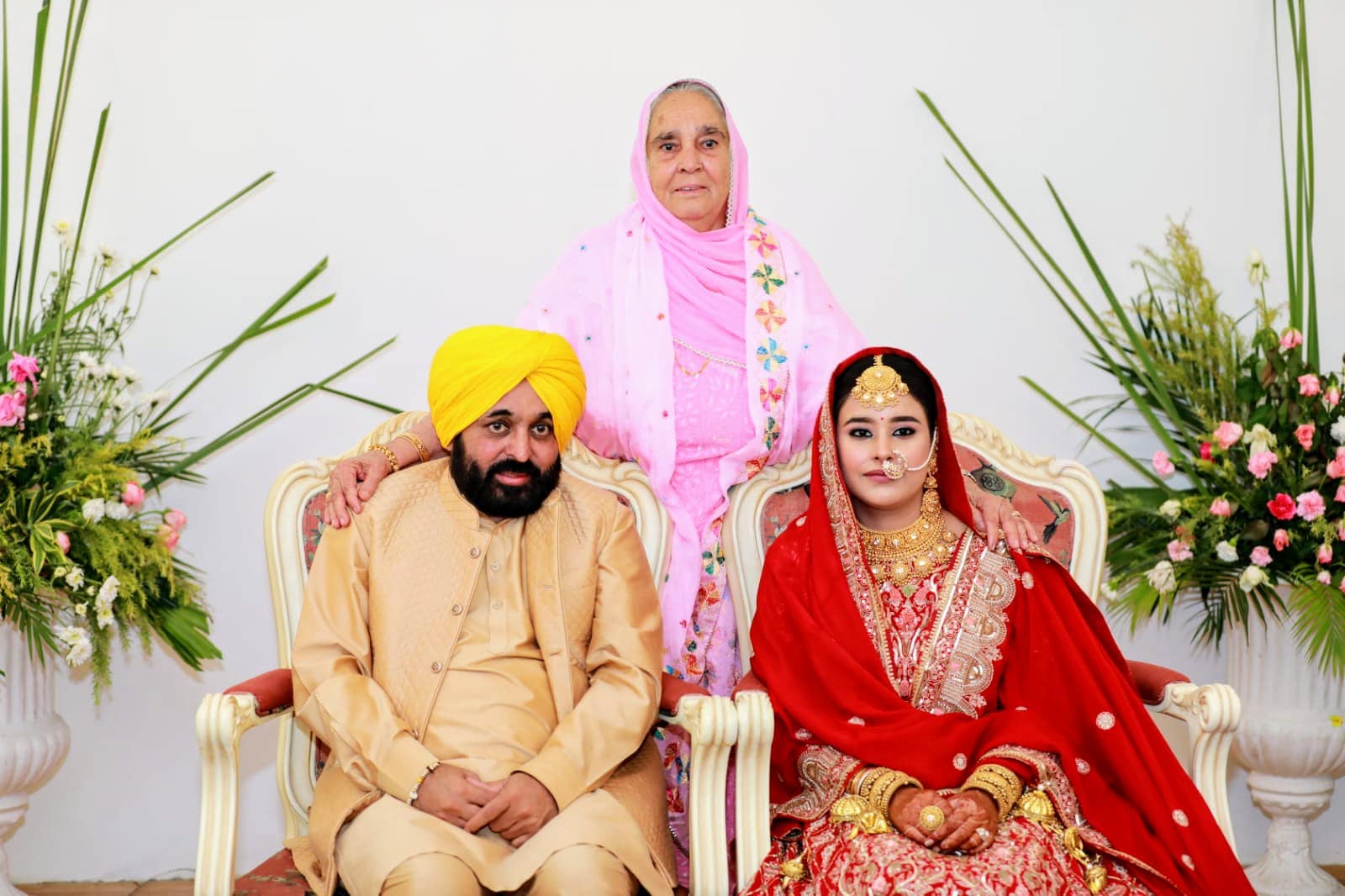 punjab cm bhagwant mann wedding photos