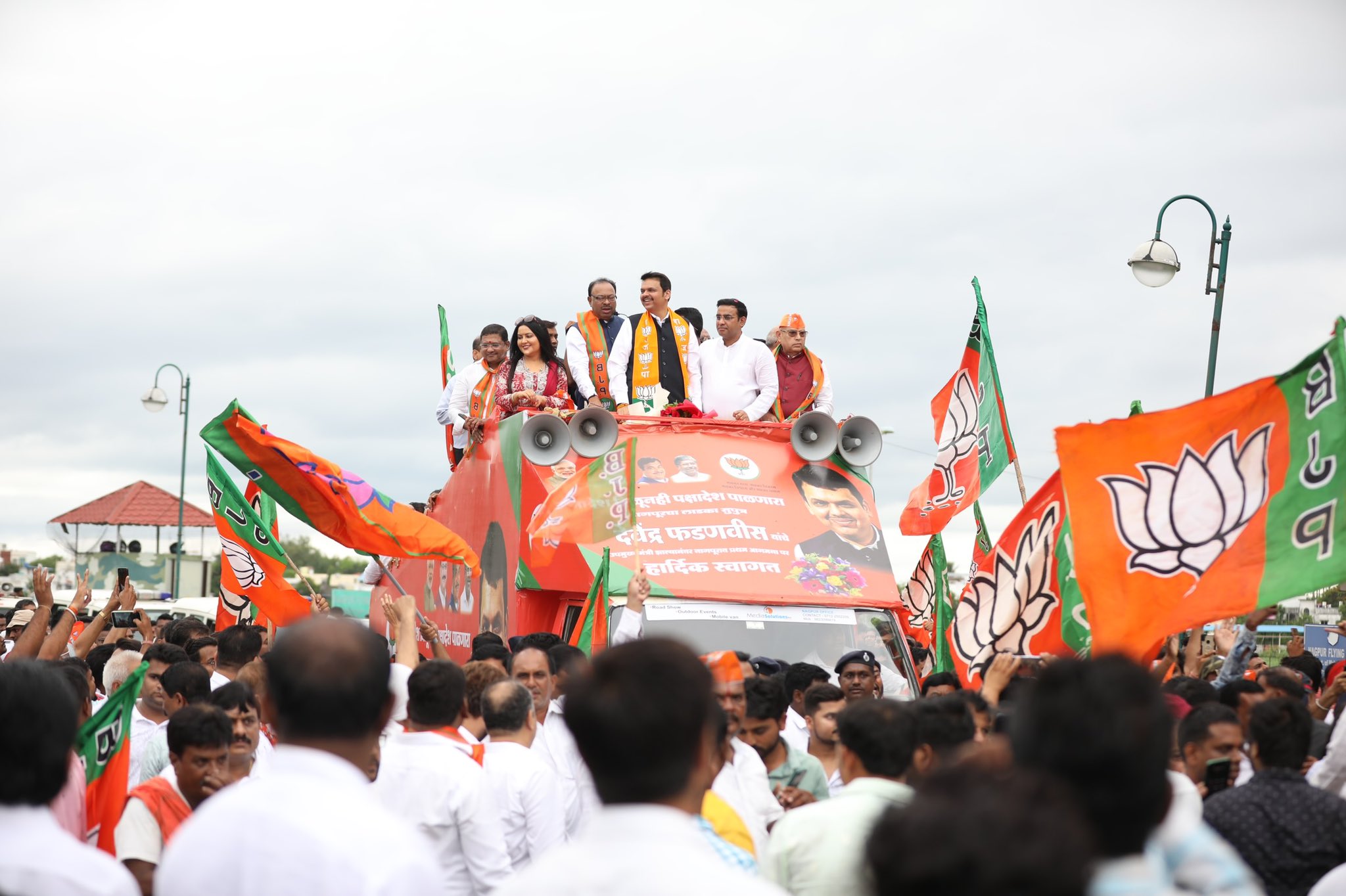 Deputy CM Devendra Fadnavis Wife Amruta Shares Photo from Nagpur Rally says his comeback is phenomenal