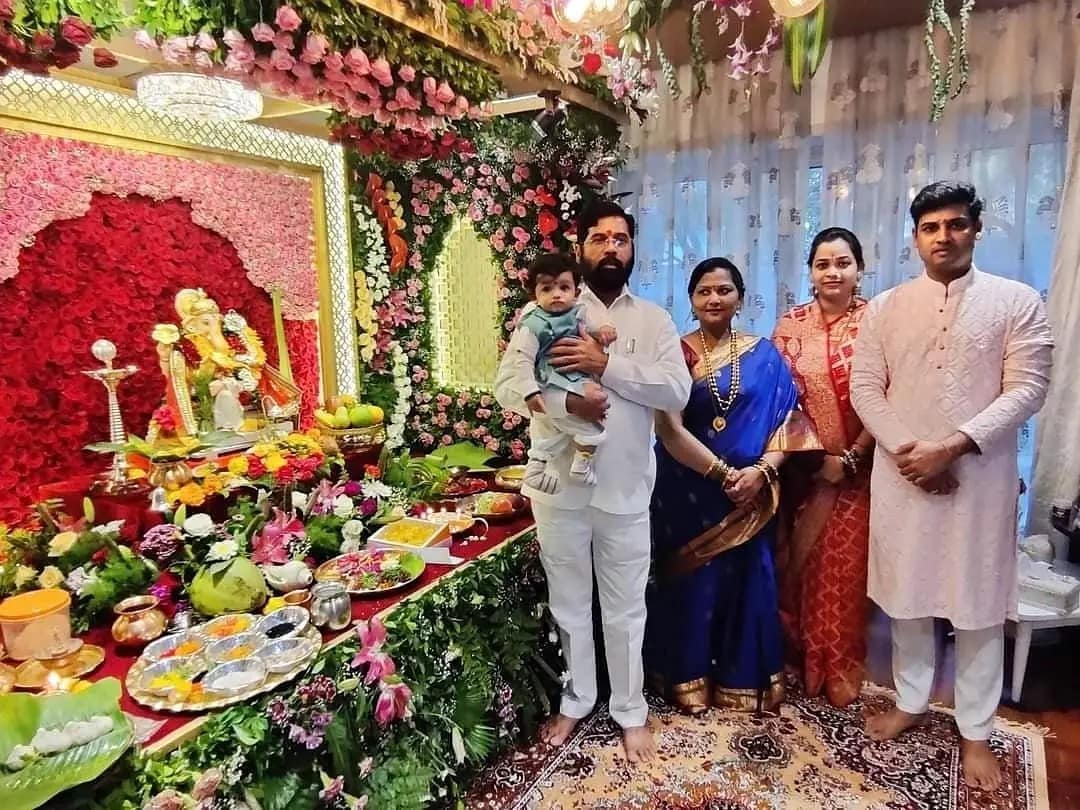 Maharashtra cm eknath shinde wife lata shinde photos