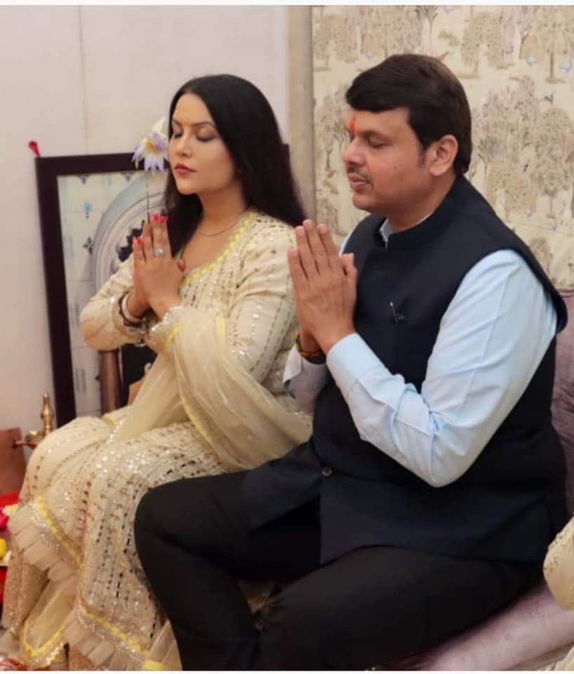 Maharashtra deputy cm devendra fadnavis wife amruta fadnavis photos